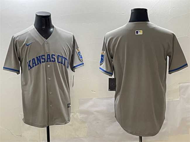 Men%27s Kansas City Royals Blank Gray 2024 Away Limited Stitched Jersey->kansas city royals->MLB Jersey